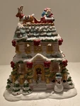 Christmas Luminous Treasure Visit From Santa Tealight Candle House Avon 2002. Fixed Price $23.97.