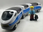 Hape Wooden Train 3 Piece Intercity Set Euc Use W/thomas Tank, Brio. Fixed Price $25.00.