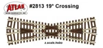 Atlas 2813 Z Scale 19-DEGREE Crossing Track Section *new. Fixed Price $17.99.