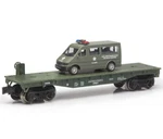 O Gauge Us Army Flatcar With Military Van, Trains Tracks, Cars, Realistic New. Fixed Price $53.99.