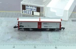 Marklin 8623 Sliding Walls Freight Car Red - Silver Z Scale. Fixed Price $24.99.
