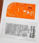 Marklin 0208 Z Gauge Track Layout Plan Drawing Template 1:220 Scale. Fixed Price $19.99.