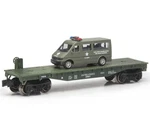 O Gauge Us Army Flatcar With Military Van, Trains Tracks, Cars, Realistic New. Fixed Price $53.49.