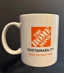 The Home Depot White And Orange Logo Coffee Cup Mug. Fixed Price $14.21.