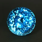 39.72 Cts Outstanding Great Fire 100 % Natural Blue Topaz Round Brilliant Cut. Fixed Price $300.00.