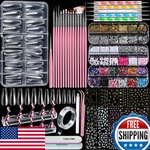 Teenitor Acrylic Nail Kit Clear Coffin Tips Charms And Gems. Fixed Price $21.28.