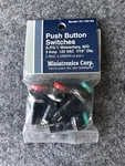 Pack Of 4 Miniatronics Push Button Switches, 2-RED, 2-GREEN, 3 Amp, 120 Vac,new. Fixed Price $12.00.