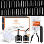 Modelones Gel Nail Kit Square Tips 9-IN-ONE Glue Prep Dehydrator & Portable. Fixed Price $37.25.